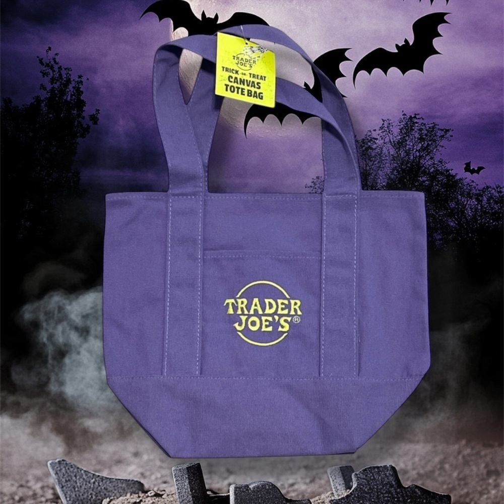 Trader Joe’s Purple Trick-or-Treat Mini Canvas Tote Bag